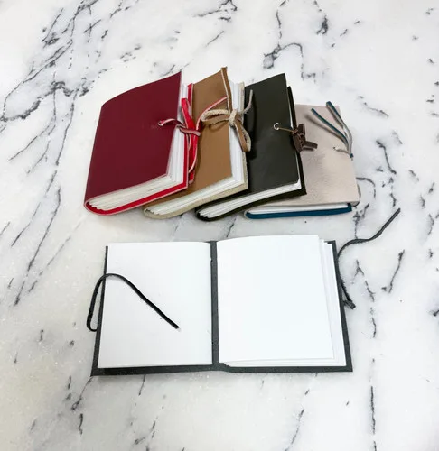 Vintage Leather Travel Journal 5 x 4 inch