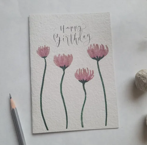 3 Greeting Cards & Plantable Seed Envelopes - Mo's Calligraphy Collection